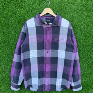 STUSSY Flannel Shirt for Men & Women | Oversized Checked Cotton Shirt | Winter Casual Wear India